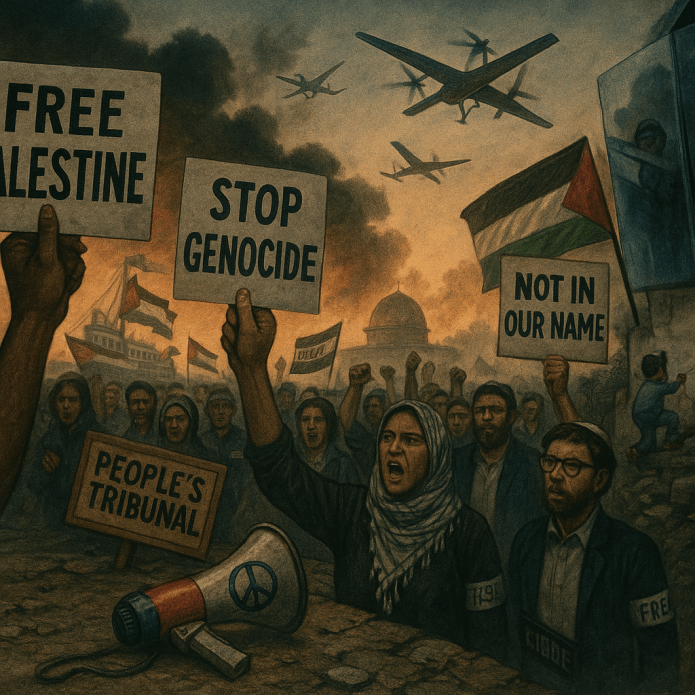 União dos povos do mundo contra o governo genocida de Israel