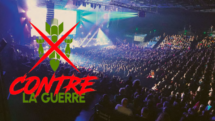 Plenário da reunião internacional contra a guerra